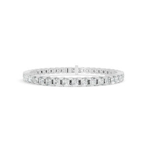 10.13 ctw Diamond Princess Braclate 14K White Gold Tennis Bracelet